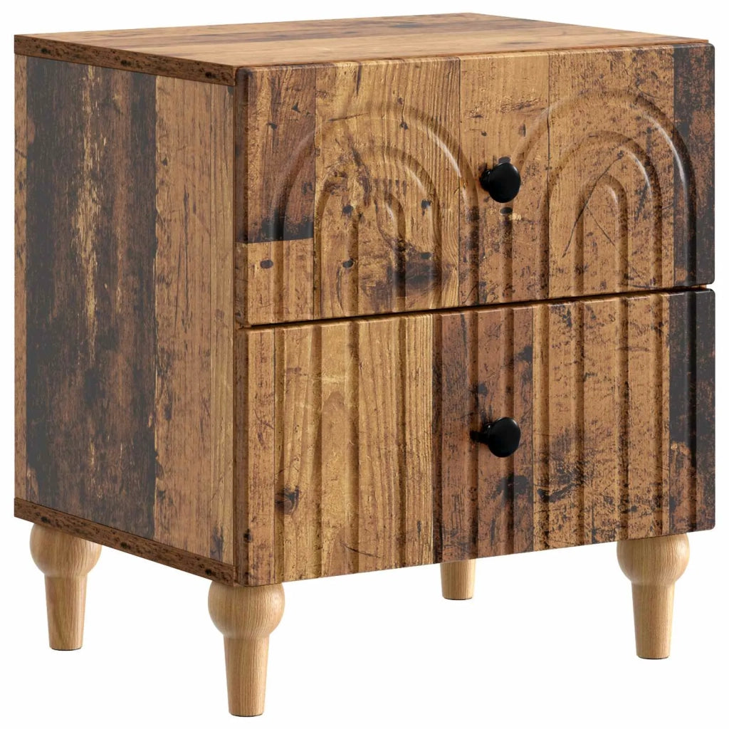 Armadio da Notte 2 pcs Legno antico 43 x 34,5 x 48 cm 894082