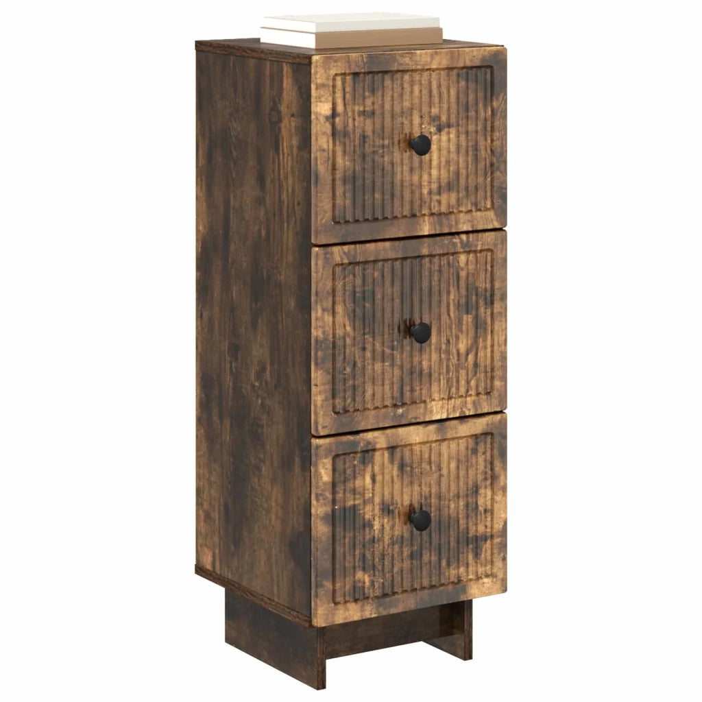 Mobile con Cassetti Rovere Fumo 33 x 34,5 x 90 cm 893930