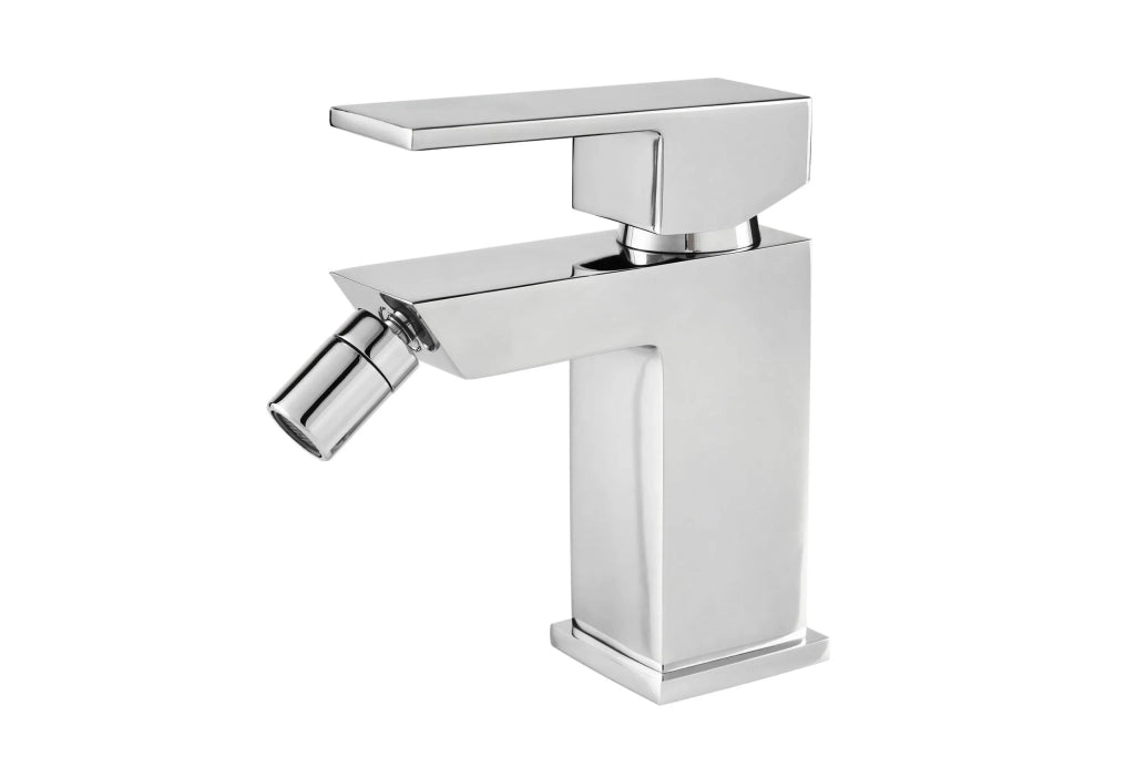 Set Rubinetteria Per Bagno da design squadrata moderna con piletta click clack inclusa -  LAVABO MISCELATORE