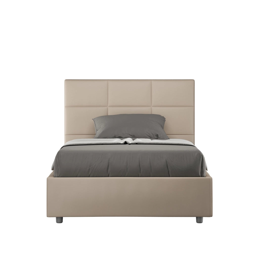 Letto Matrimoniale Francese 140x210 cm Senza Rete Mika Tortora