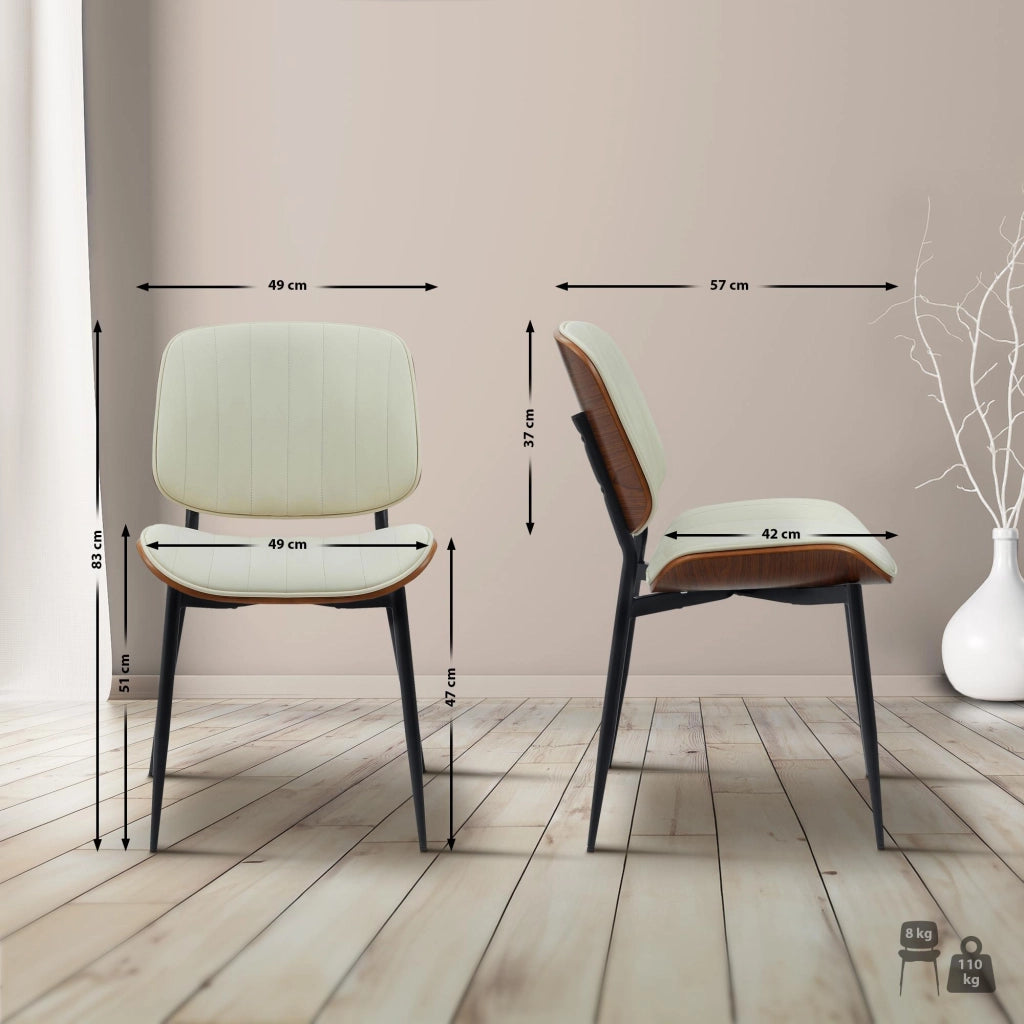 Sedia visitatore Tiffin in ecopelle 2