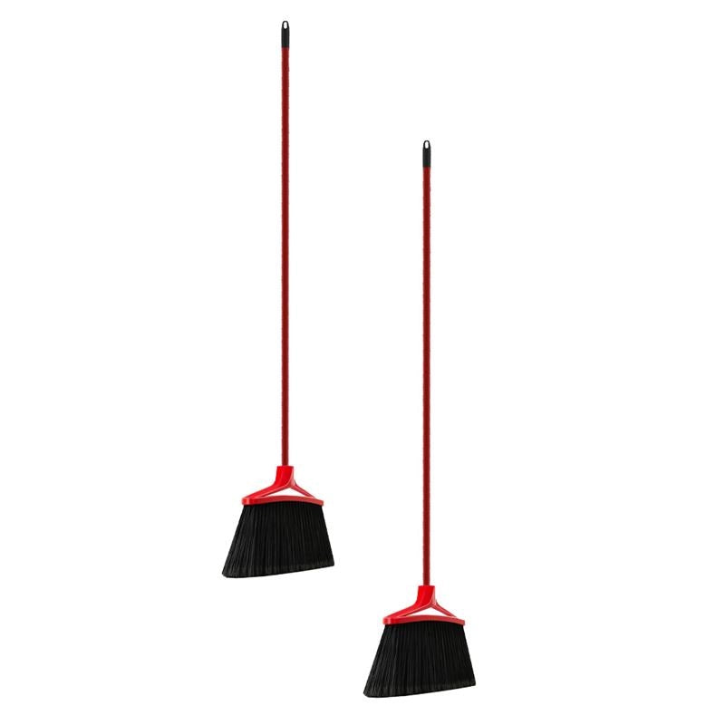 SCOPA STELLA CON MANICO E FORO PER GANCIO IN COLORE ROSSO 118 CM - SET 2 PZ