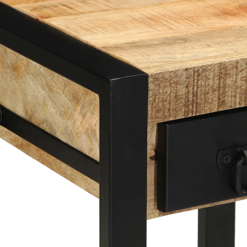 Tavolino | Tavolo laterale 35x35x50 cm in Legno Grezzo Massello di Mango