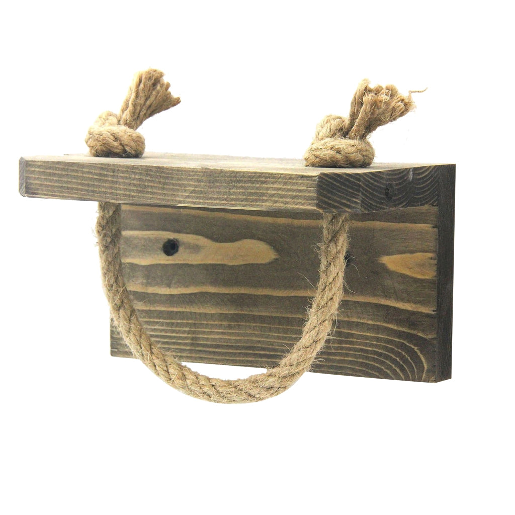 Gattico, Mensola un Ripiano, 17x10x10h cm Marrone Naturale
