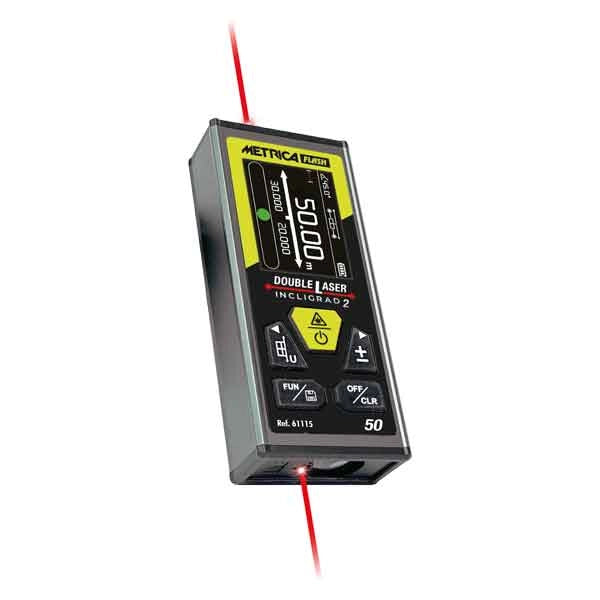 DISTANZIOMETRO 'DOUBLE LASER INCLIGRAD 2' METRICA Portata fino a 50 metri - METRICA