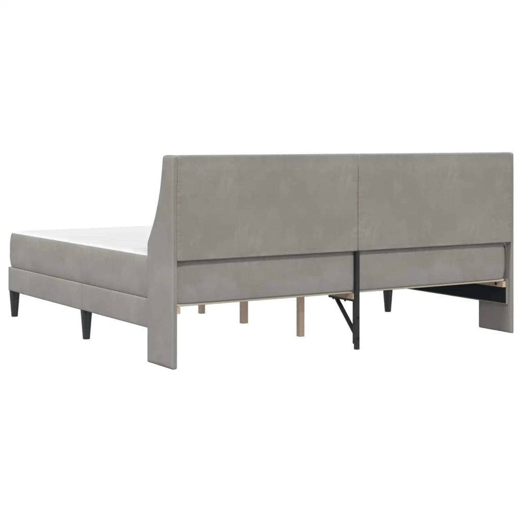 Struttura letto con materasso Grigio chiaro 200 x 200 cm