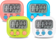 Timerset elettronico multifunzionale 4 celle, adatto per allenamento, gestione, cucina, studio, lavoro, allenamento sportivo e attività all'aperto (batterie non incluse).