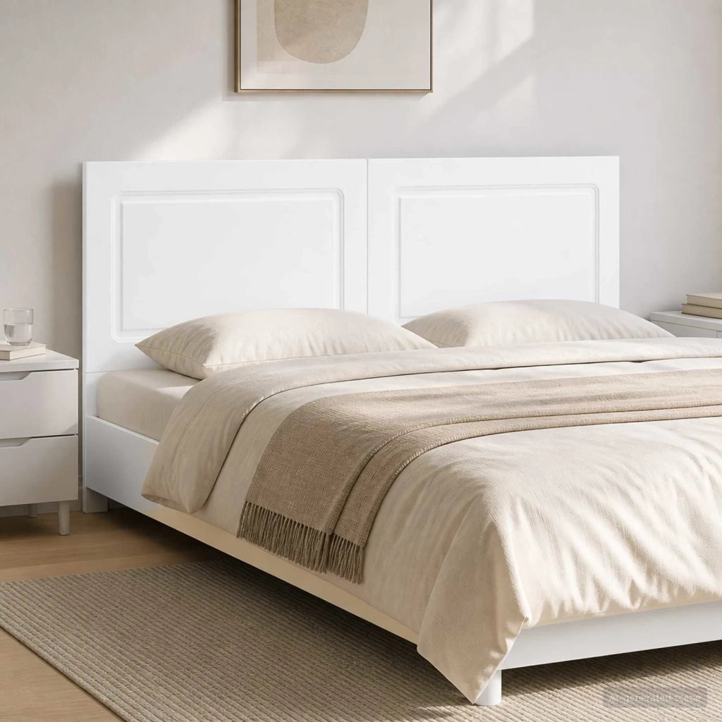 Testiera da Muro UTRECHT Bianco Legno ingegnerizzato 897825