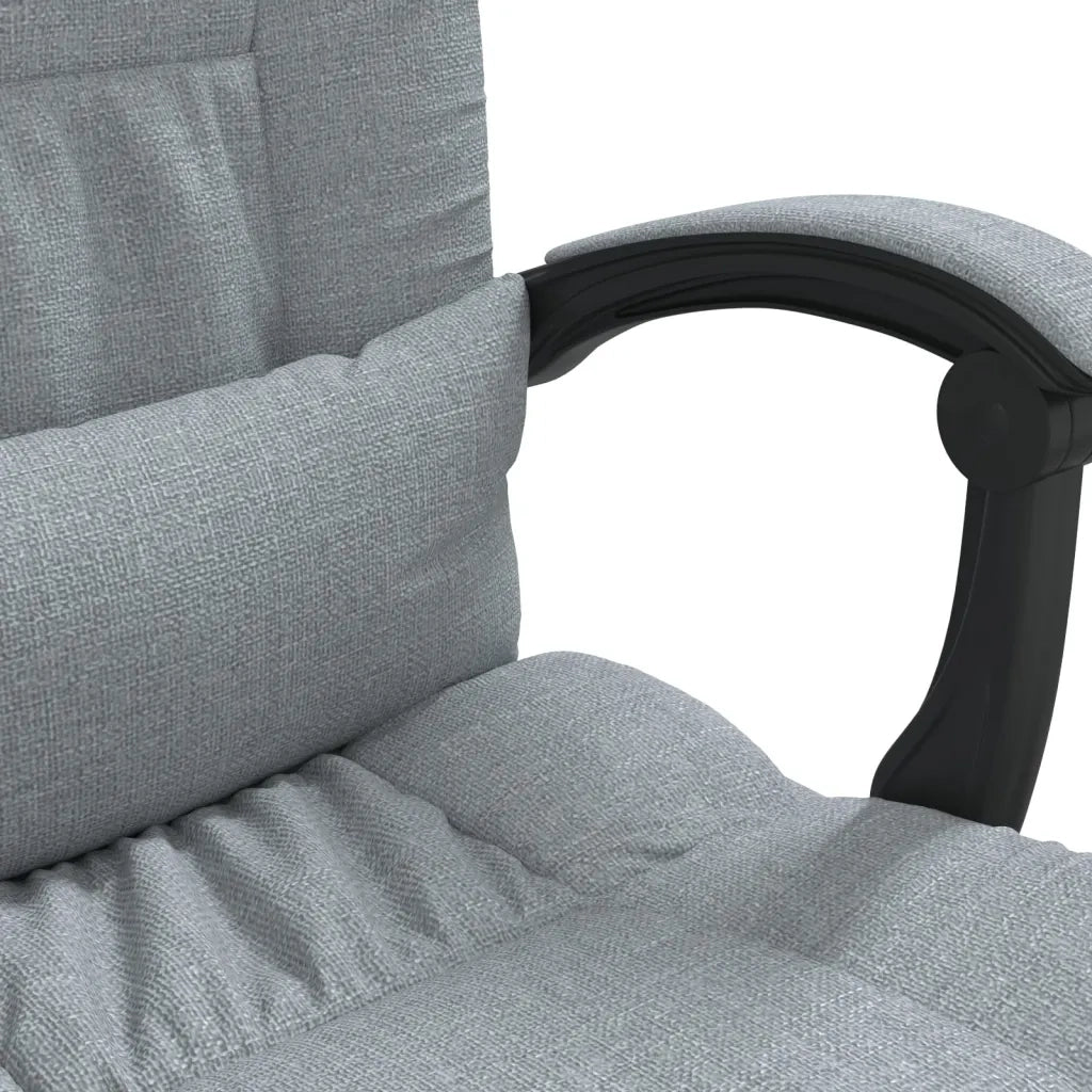 Sedia da Ufficio Massaggio Reclinabile Grigio chiaro in Tessuto cod mxl 9848