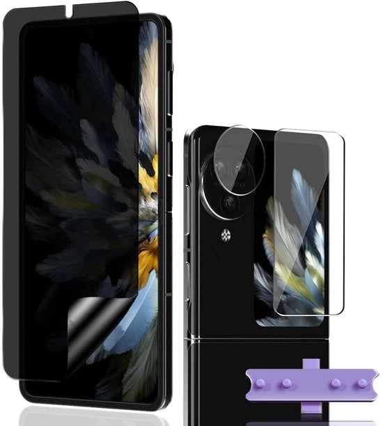 Protezione schermo Alta Privacy - Anti-spionaggio - Protezione posteriore - Foliatura TPU - Vetro resistente - Facile da installare - Copertura per telefono