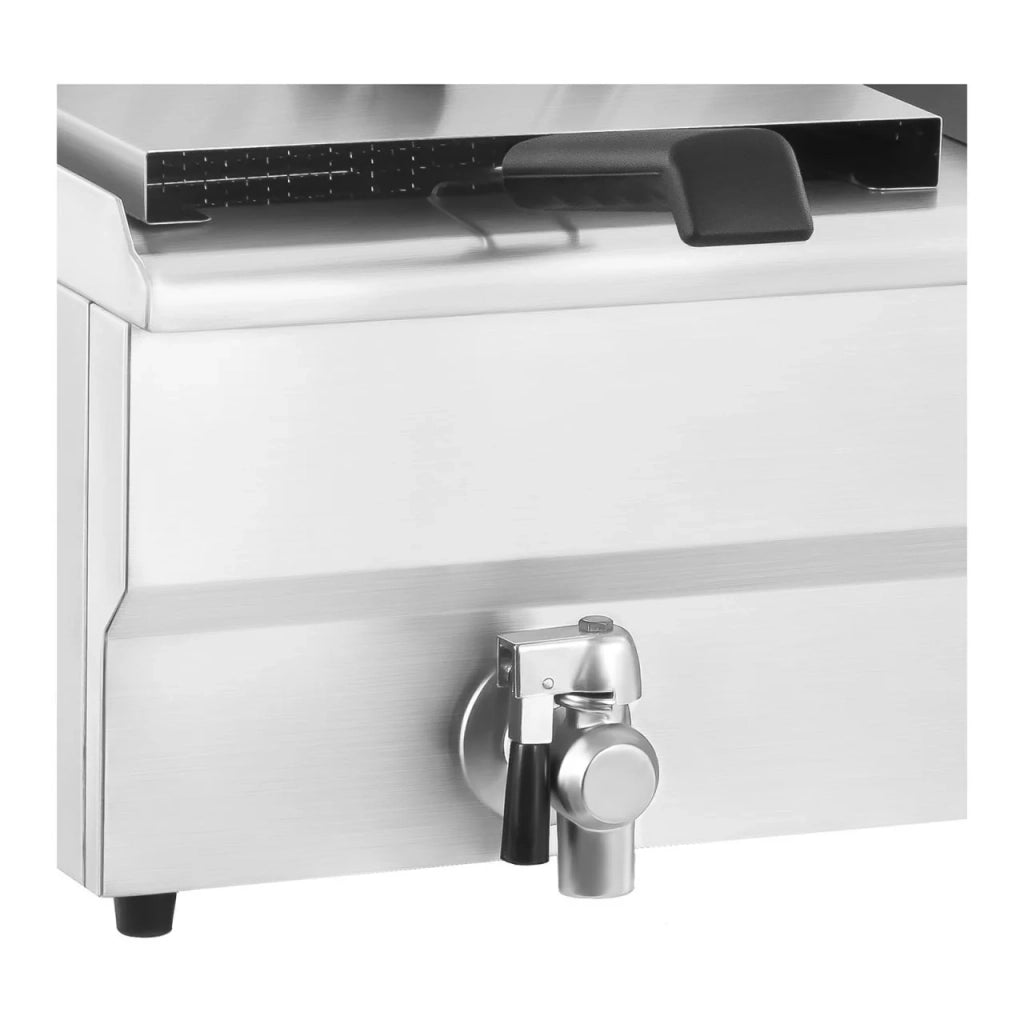 Friggitrice elettrica professionale da 10 litri per ristoranti con rubinetto di scarico 14_0001780