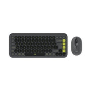 Logitech pop icon combo tastiera mouse incluso universale bluetooth qwerty indiano grafite, verde - 920 013115
