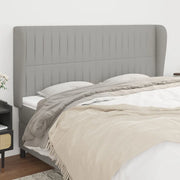 Testiera ad Orecchio-Testata con Orecchie Grigio Chiaro 163x23x118/128 cm in Tessuto 763229