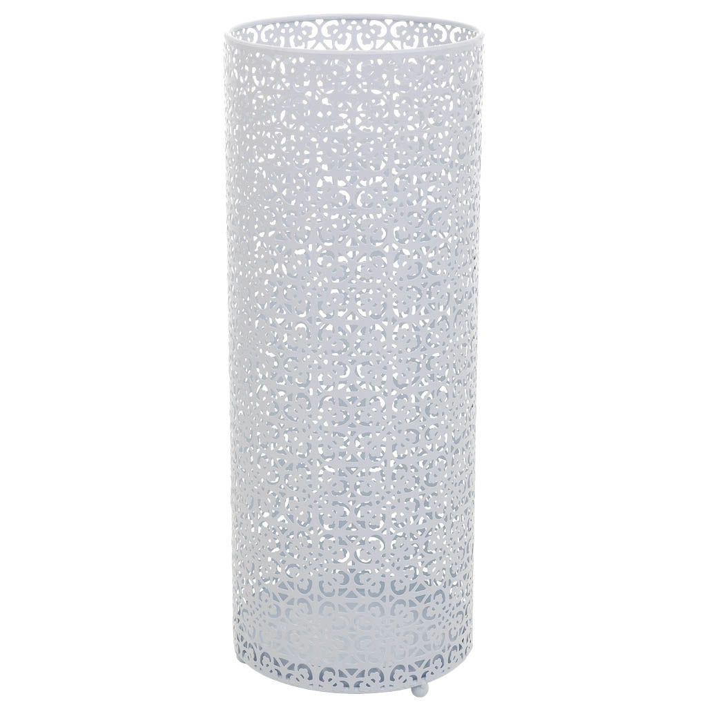 Portaombrelli tondo in metallo bianco d20x50h