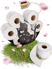 Houder per carta igienica grande per WC decorazione houder per carta igienica carta igienica stante in nero