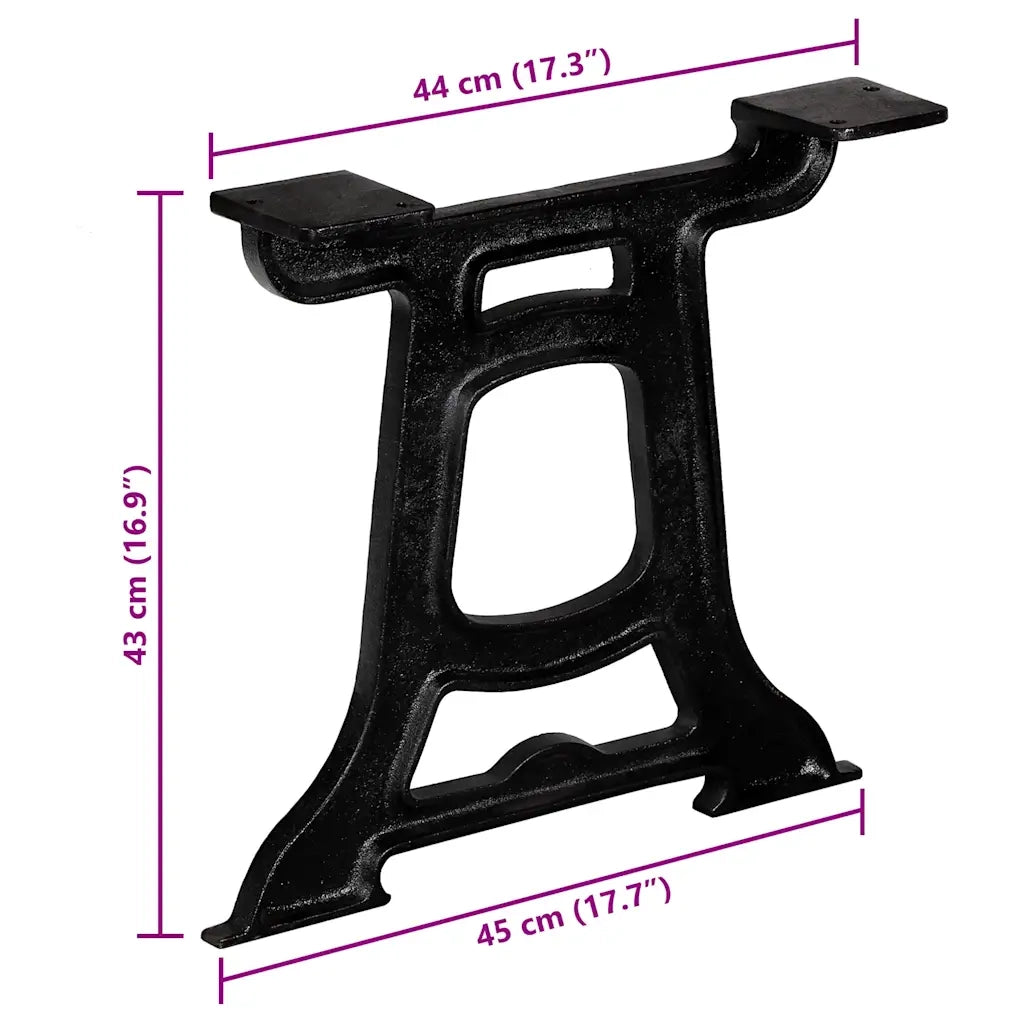 Gambe per Tavolino da Caffè 2 pz a Forma di Y in Ghisa 245424