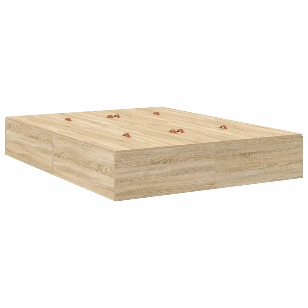 Struttura letto con contenitore Rovere Sonoma 160 x 200 cm 3335391