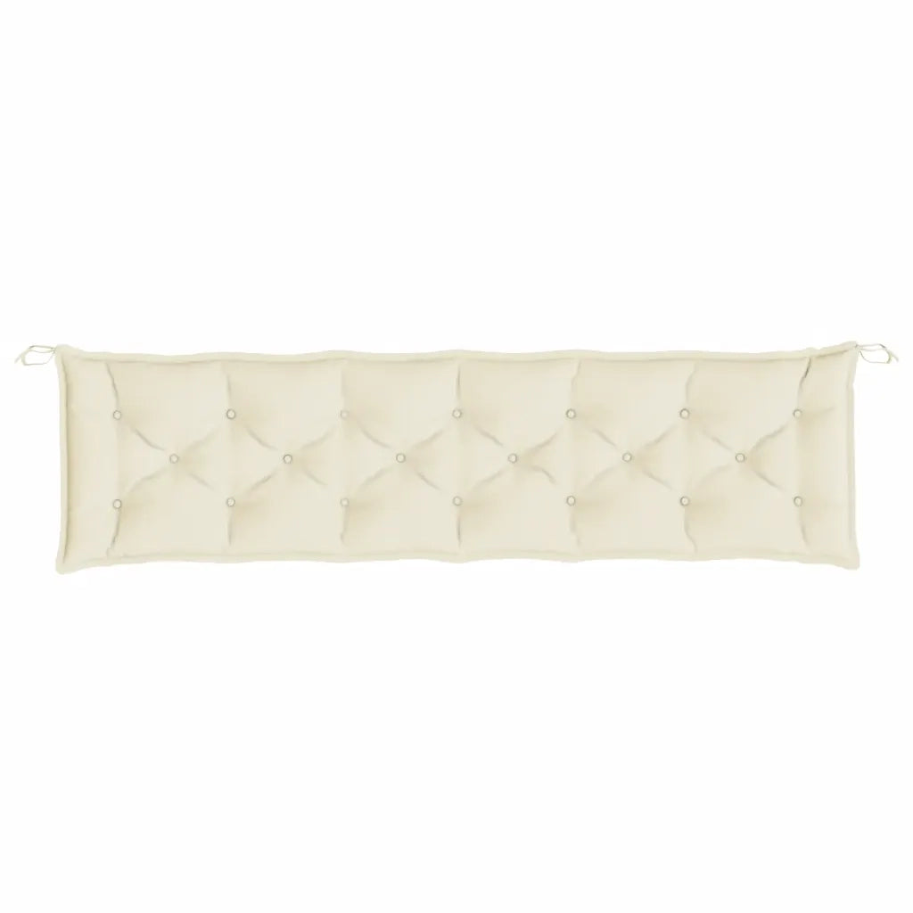 Cuscino per Panca Bianco Crema 200x50x7 cm in Tessuto Oxford 314982