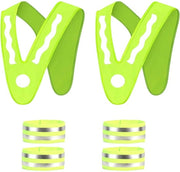 Vest di sicurezza per bambini Infinity & Breathe 2 pezzi, 360° forma V, giacca riflettente con 4 strisce riflettenti, alta visibilità, bicicletta, bambini, giacca di sicurezza per scuola, sport, corsa.