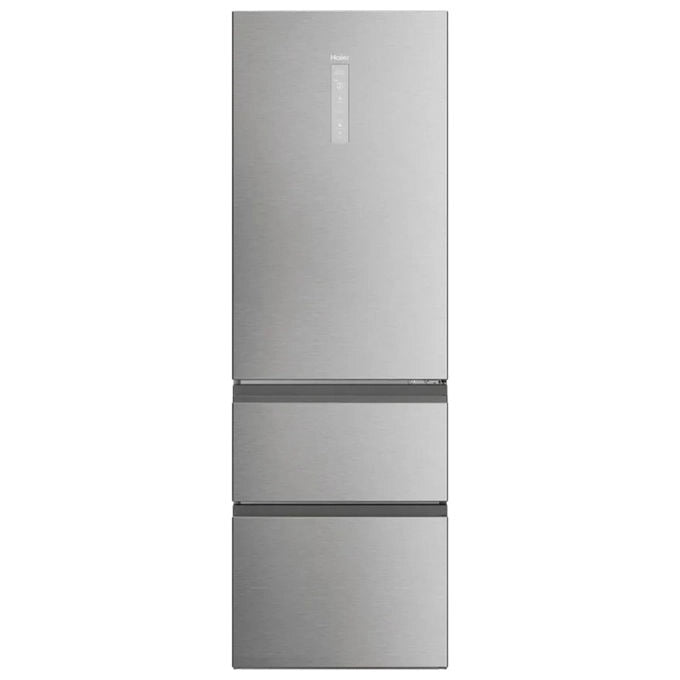 Haier frigorifero combinato HTW 3618DNMG, 360 litri, libera installazione, classe D, acciaio inossidabile, 185x59,5x66,7 cm
