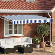 Tettuccio Elettrico Retrattile Blu e Bianco 3,5 x 2,5 m 3419607