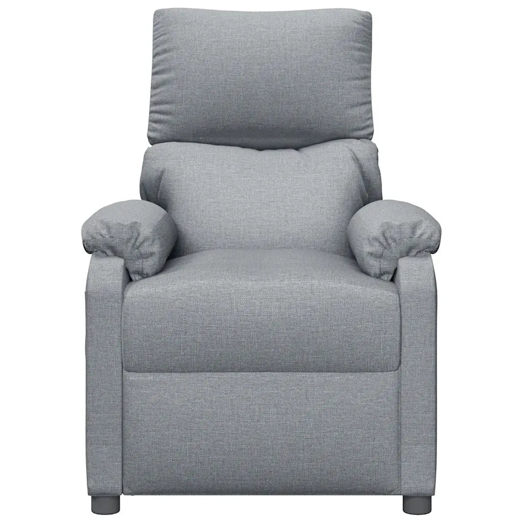 Poltrona Massaggiante in Tessuto Grigio Chiaro
