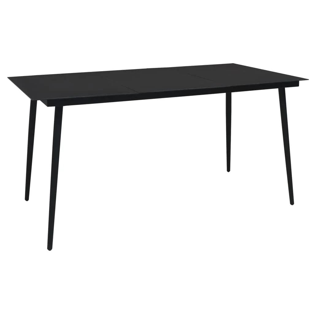 Set da pranzo per mobili da giardino mobili da esterno 7 pezzi in resina intrecciata e vetro 02_0014240