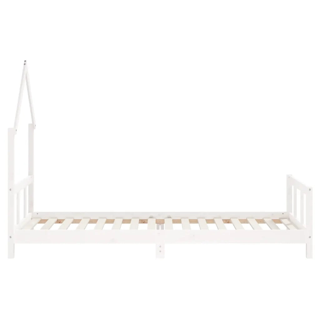 Giroletto per Bambini Bianco 90x200cm in Legno Massello di Pino