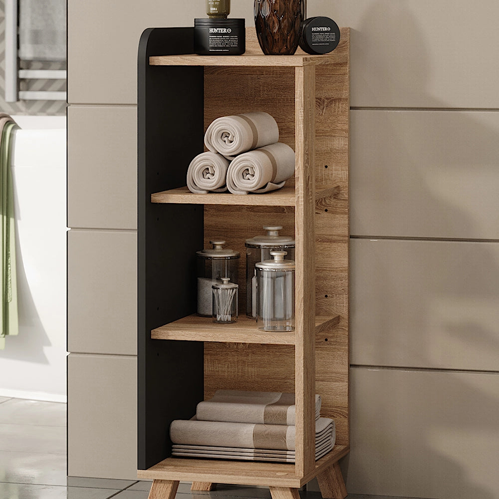 Vicco Mobiletto midi Sonoma/antracite 30 x 90 cm con 4 ripiani
