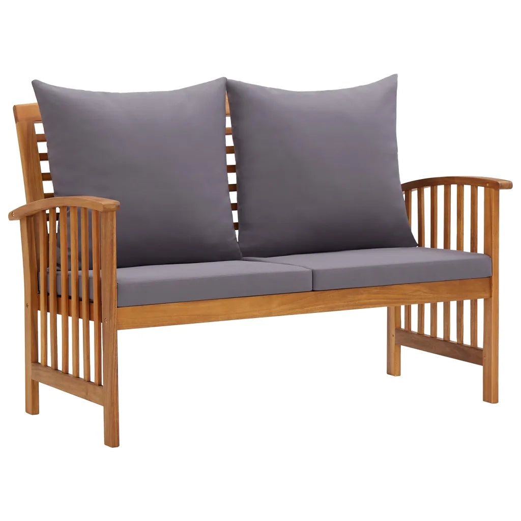 Set Divani da Giardino 4 pz con Cuscini in Massello di Acacia 3057979