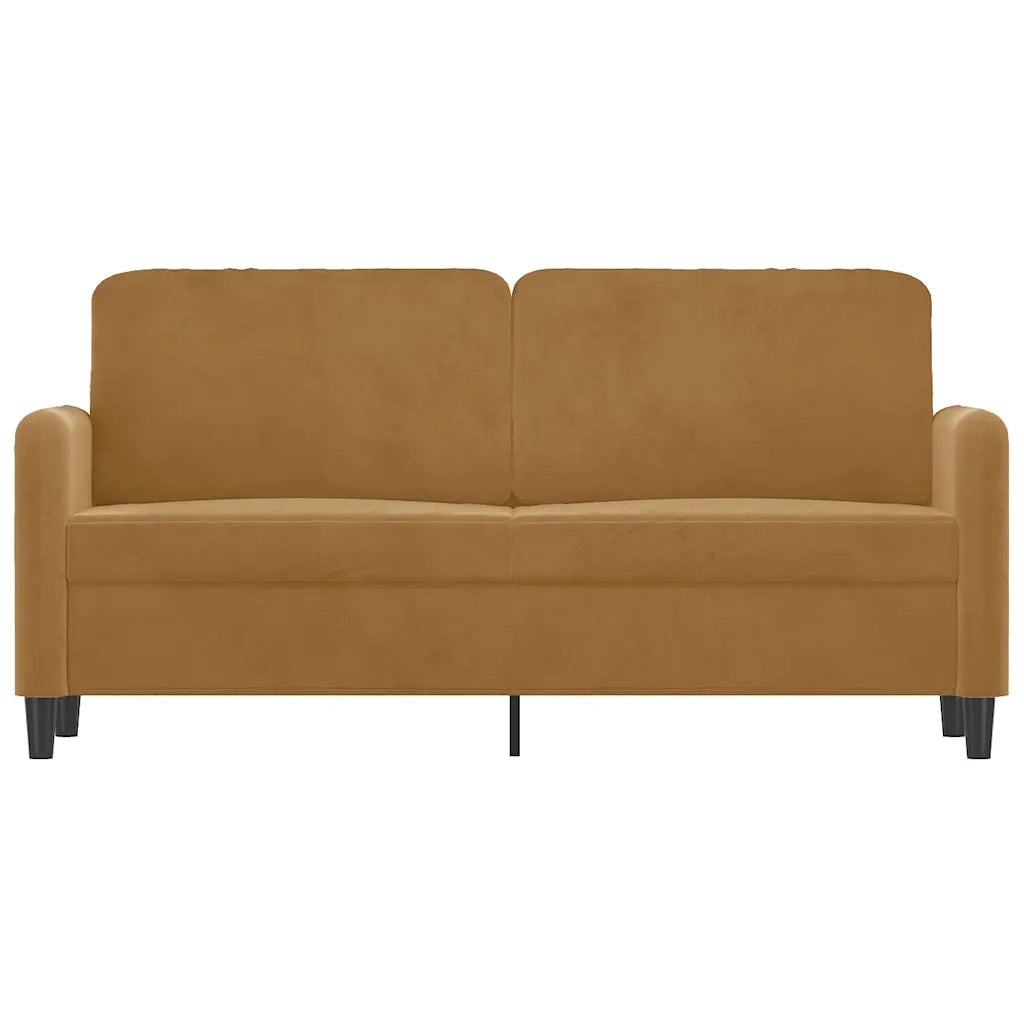 Divano | Divano da soggiorno | Sofa a 2 Posti Marrone 140 cm in Velluto