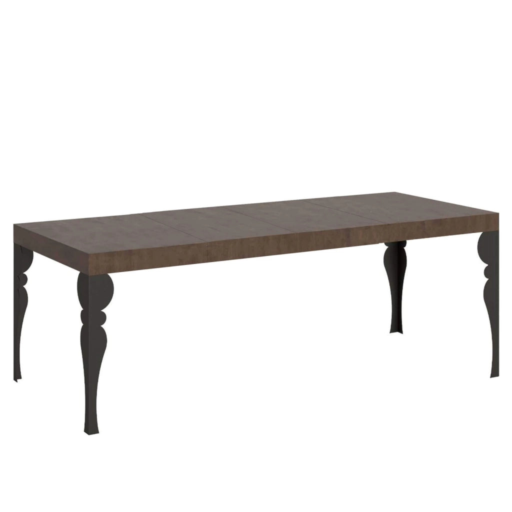 Tavolo allungabile 160/420x90 cm Paxon Premium noce gambe antracite