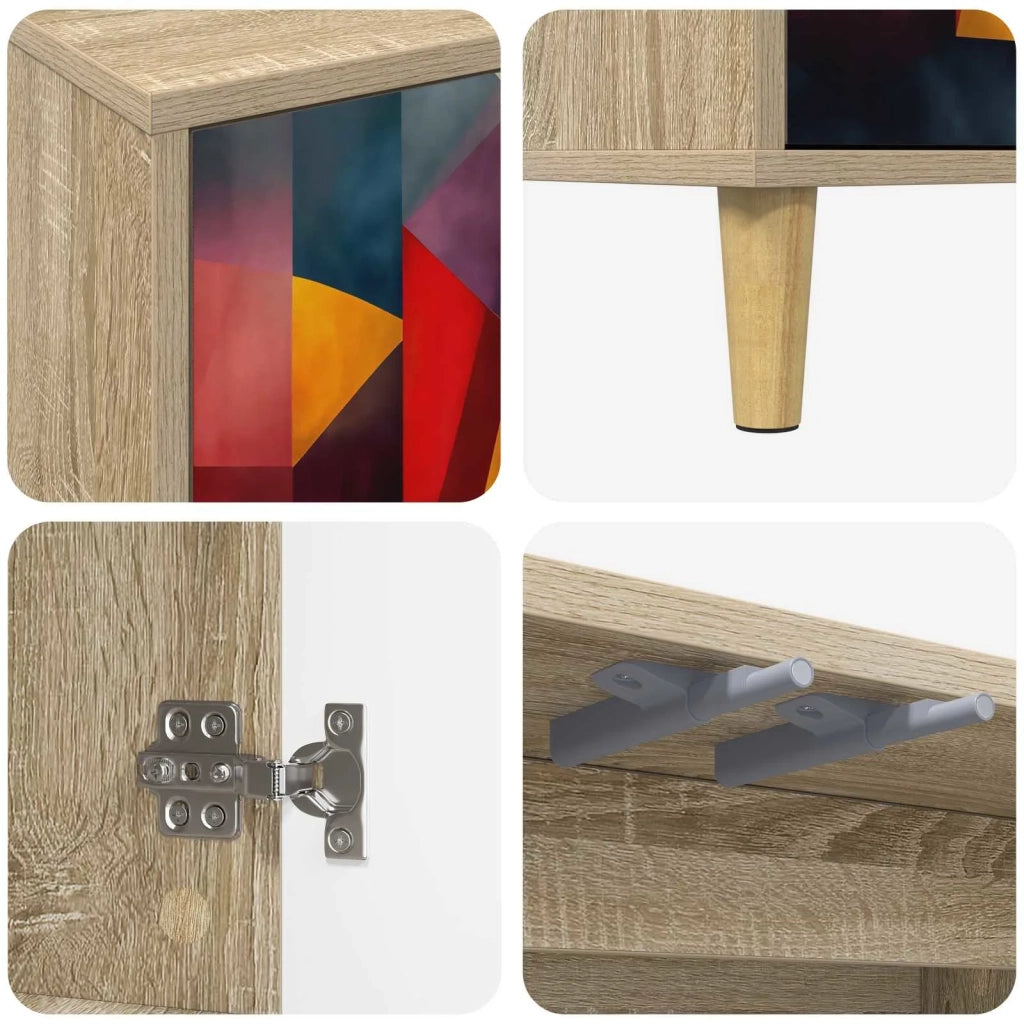 Mobile TV HEESCH 69 x 33 x 50 cm Sonoma Legno ingegnerizzato 8006998