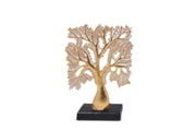 Albero Decorazione Casa in Resina Oro 17 cm