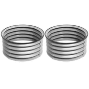 SET DI 2 LETTI PER ORTO RIALZATI IN ACCIAIO GALVANIZZATO CON FONDO APERTO, Ø60X30CM, ARGENTO
