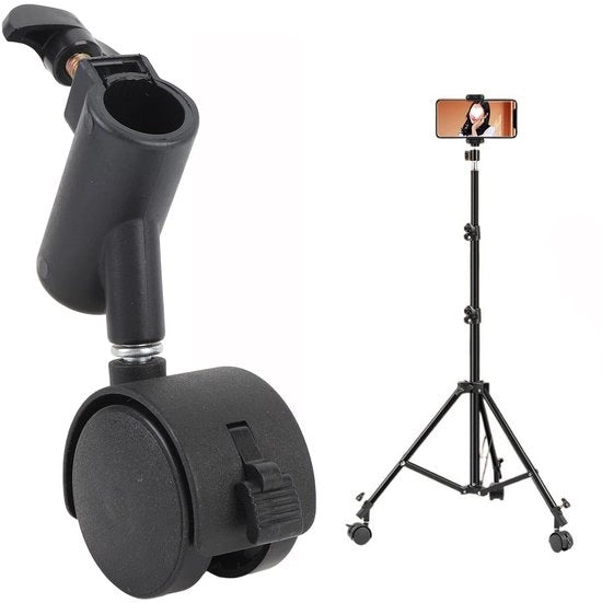 Set di ruote di sostegno per lampada 360° rotante con ruote di sterzatura