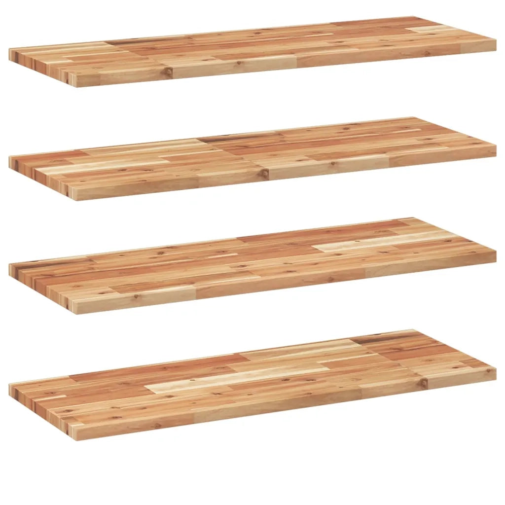Mensole da Parete 4 pz 100x30x2 cm Legno Acacia Rifinito a Olio 3279538