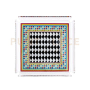 VUOTATASCHE DECOR IN CRISTALLO ACRILICO DECORATO DISEGNO FOULARD