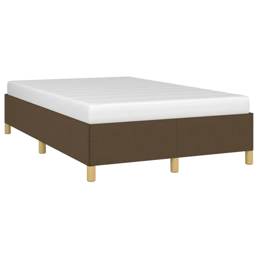 Giroletto senza Materasso-Struttura Letto Marrone Scuro 120x200 cm Tessuto