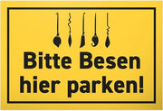 Aspirapolvere per parcheggio - Decorazione per parete - Slogan divertente - 1 pezzo - Plastica - 30 x 20 cm
