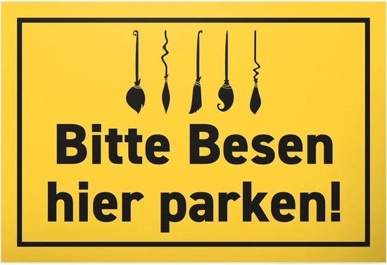 Aspirapolvere per parcheggio - Decorazione per parete - Slogan divertente - 1 pezzo - Plastica - 30 x 20 cm