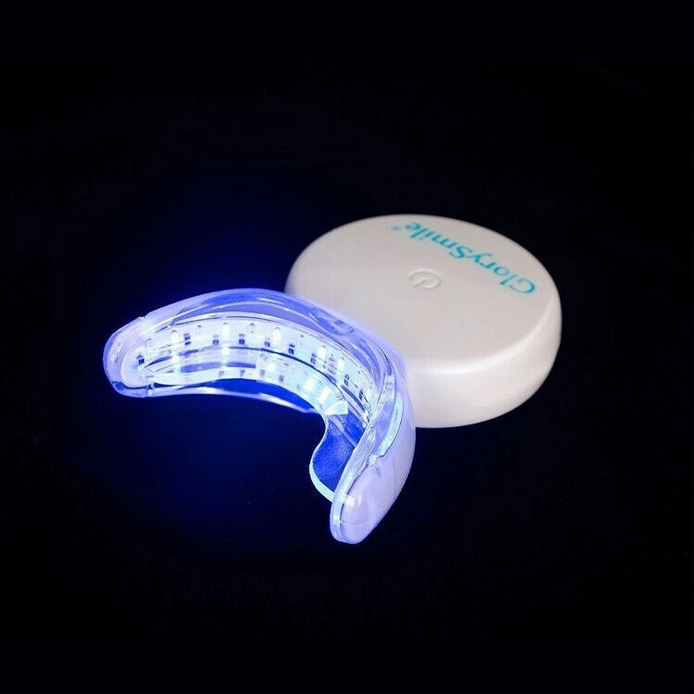 Trade Shop - Kit Gel Sbiancante Denti Luce Led Rimozione Macchie Cura Odontoiatrica Avanzata -