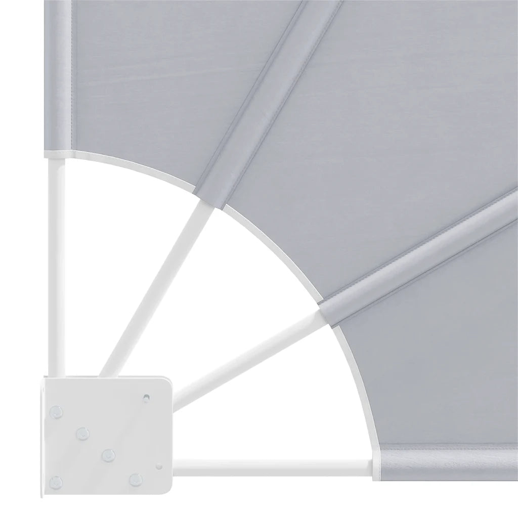 Tenda Laterale per Balcone Pieghevole-Tenda parasole per balcone Grigia 140x140 cm