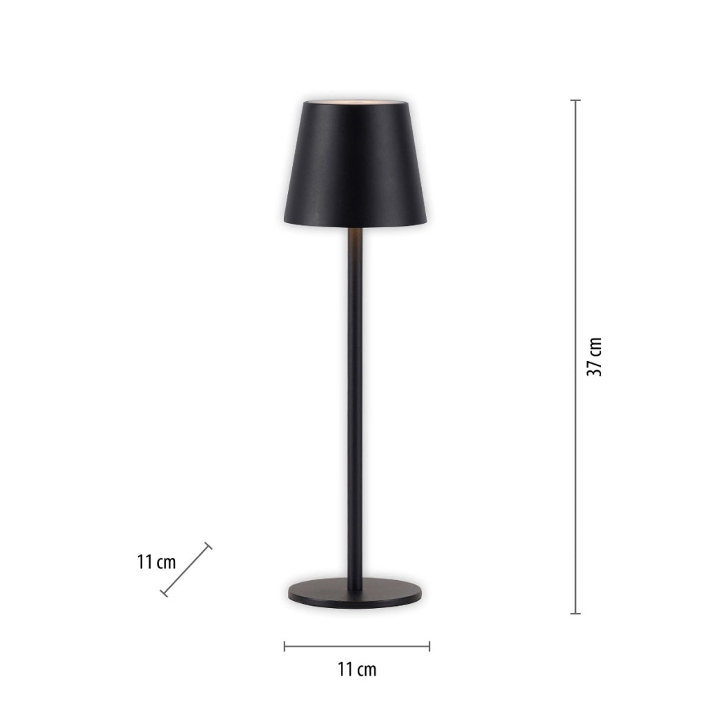 Lampada da tavolo esterno LED 3W IP54 nera Leuchten