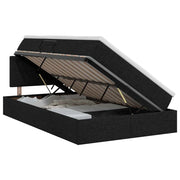 Letto con contenitore e materasso Nero 120 x 200 cm 3458615