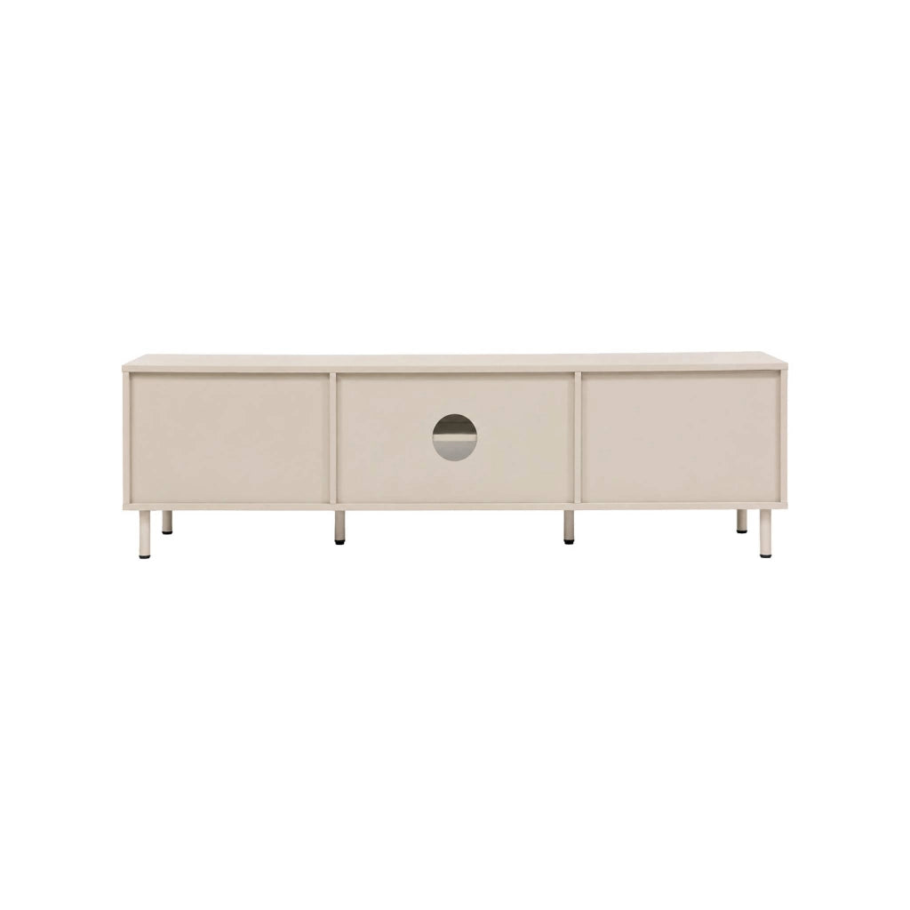 Mobile tv decorativo in legno e metallo, 160 cm, beige