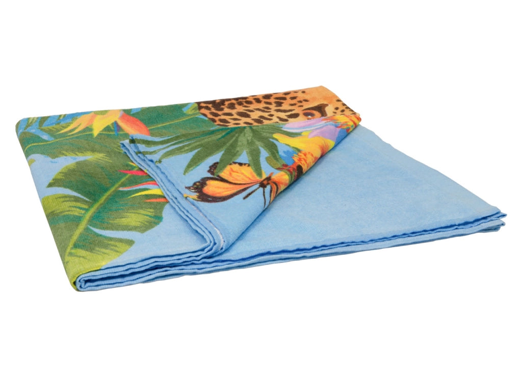 Telo Mare Stampato In Spugna Spiaggia Piscina Disegno New Tropical Hawaii