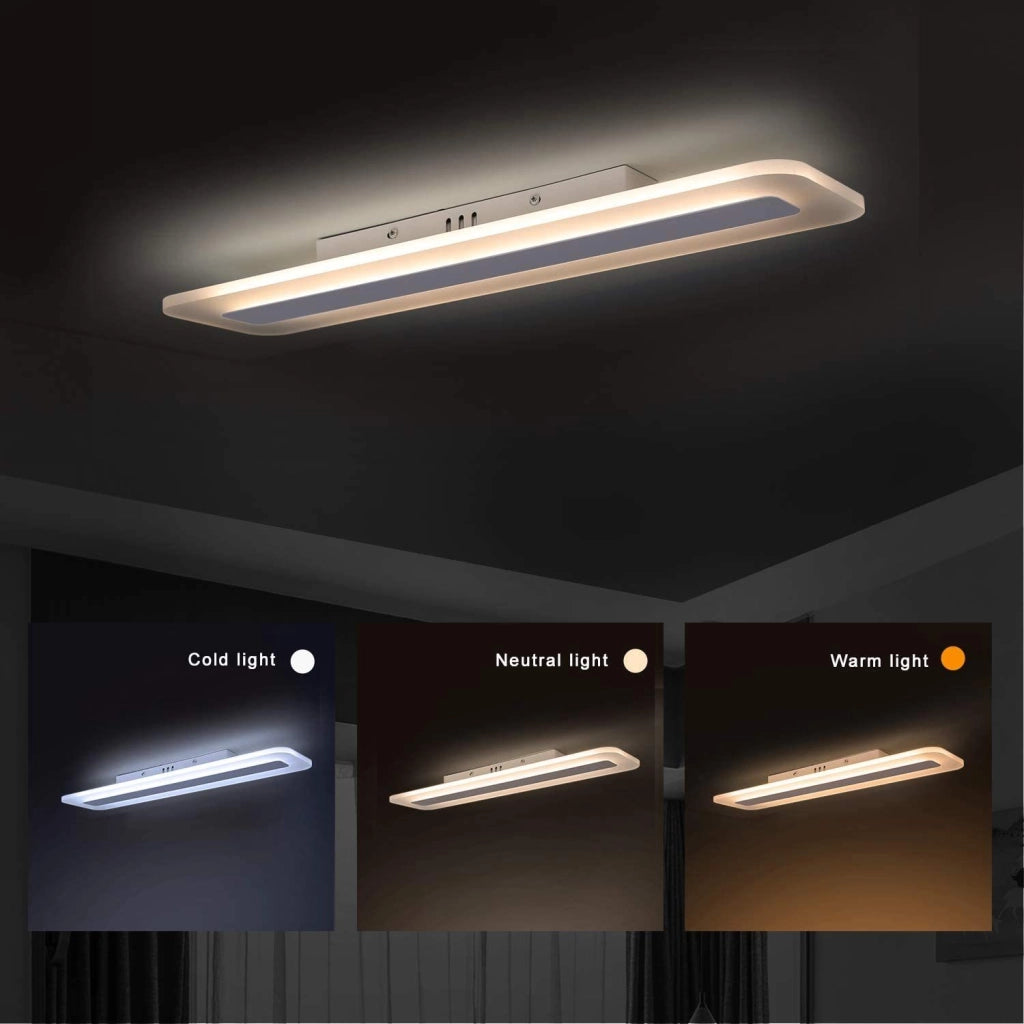 ZMH Lampada da soffitto plafoniera LED telecomando bianca per camera letto ufficio appartamento cucina balcone