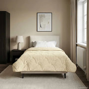 Duvet Invernale Crema 140 x 220 cm Microfibra e Fleece Teddy 42026367