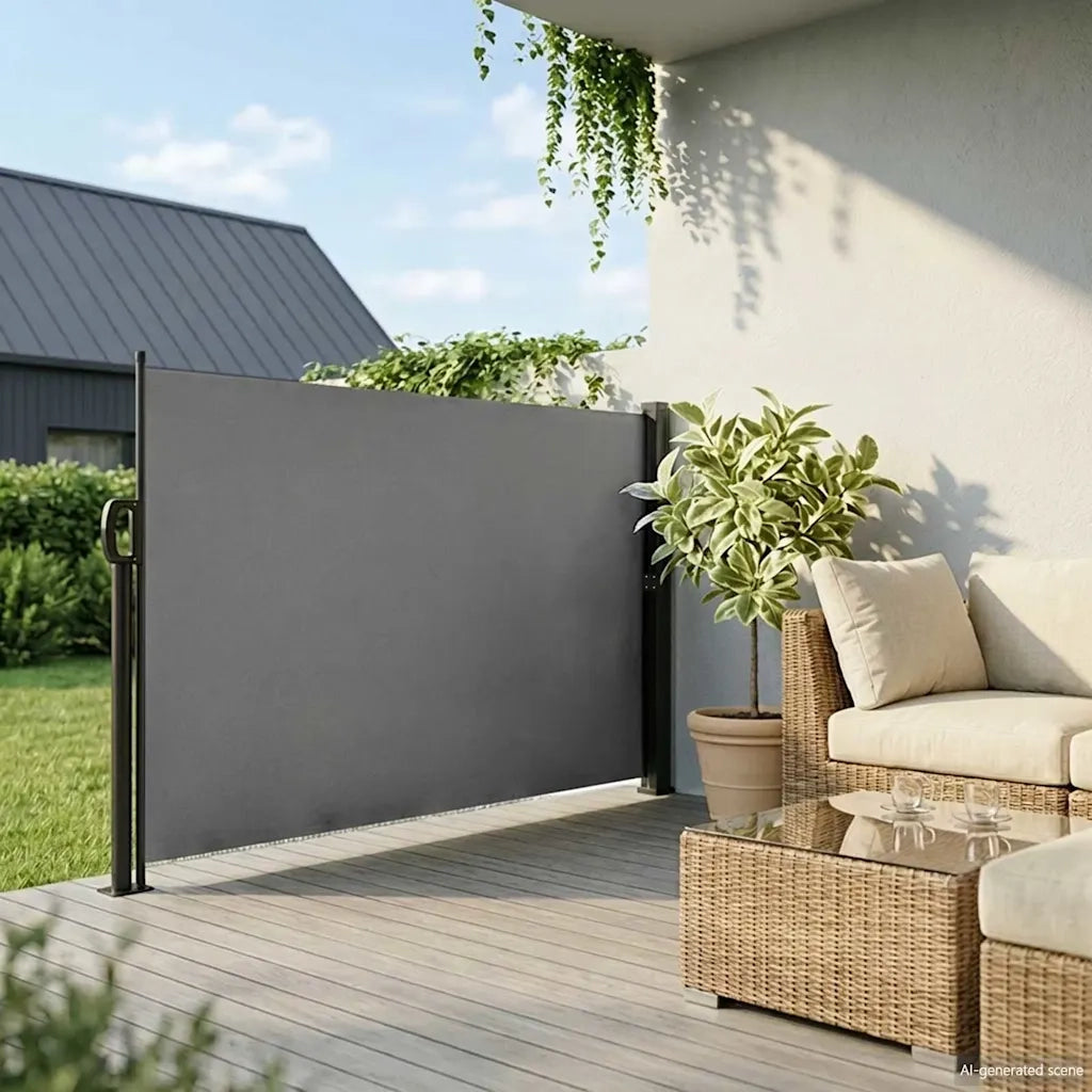 Tenda da Sole Laterale Retrattile Antracite 160x600 cm 4004533